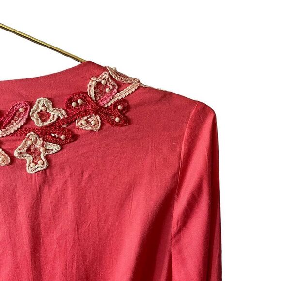 Soft Surrounding Floral Crush Beaded Embroidered Boho Tunic Embellished Top NWT - Picture 8 of 14